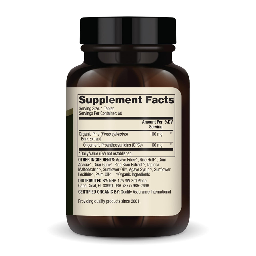 Dr. Mercola Organic Pine Bark Extract - 30 Servings (60 Tablets), OPCs, USDA Organic, Non-GMO