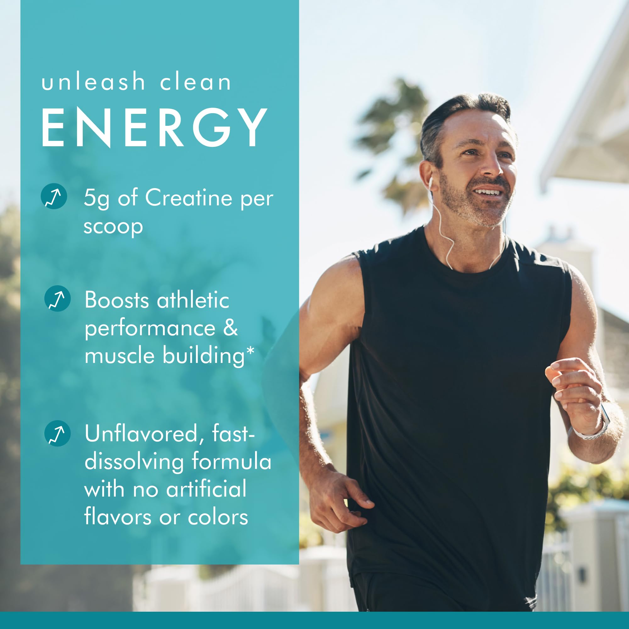 Dr. Mercola Pure Power Creatine Monohydrate – 5 g/Serving, NSF Certified, Unflavored