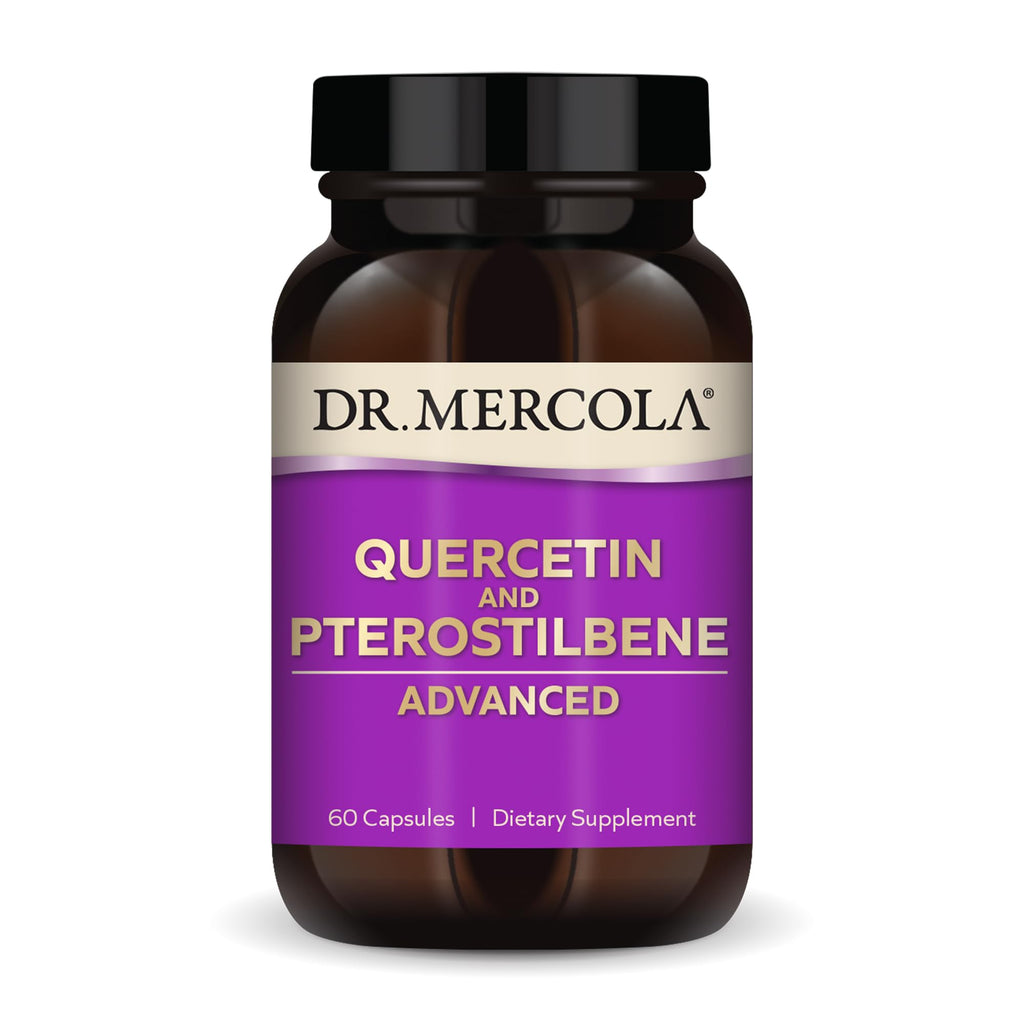 Dr. Mercola Quercetin & Pterostilbene Advanced - Immune & Respiratory Support, 60 Capsules
