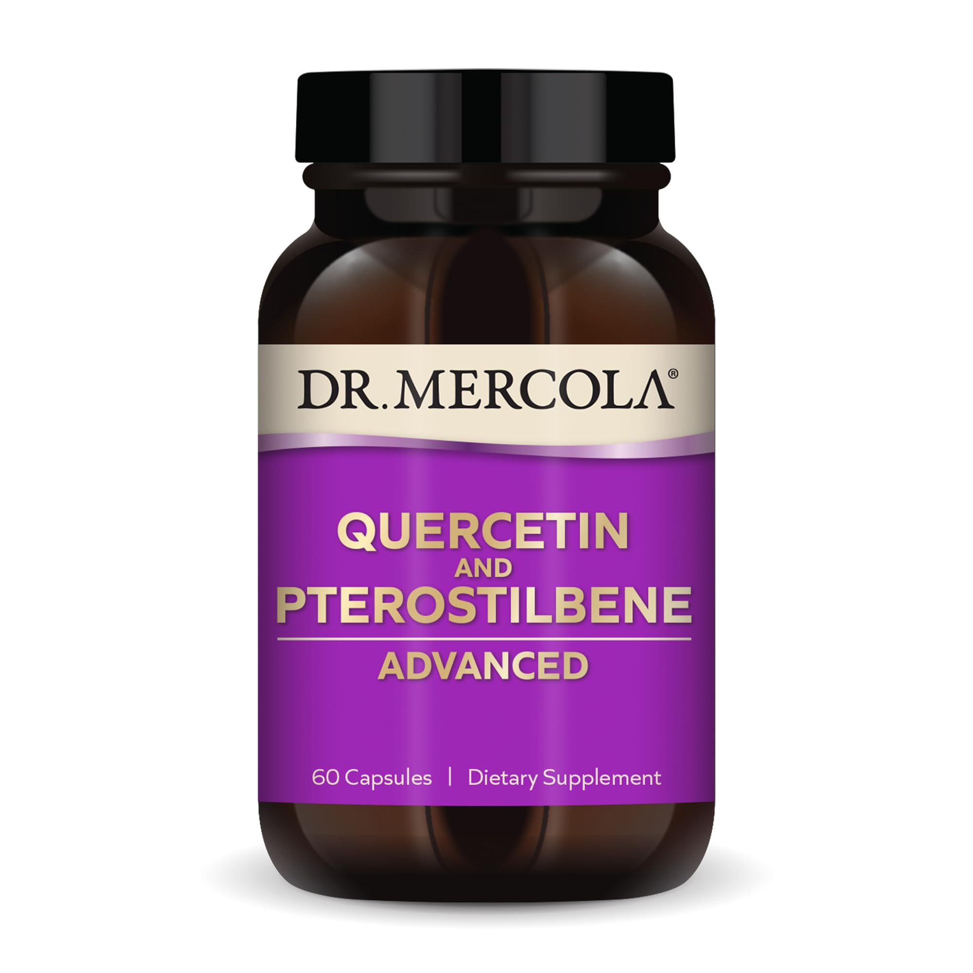 Dr. Mercola Quercetin & Pterostilbene Advanced - Immune & Respiratory Support, 60 Capsules