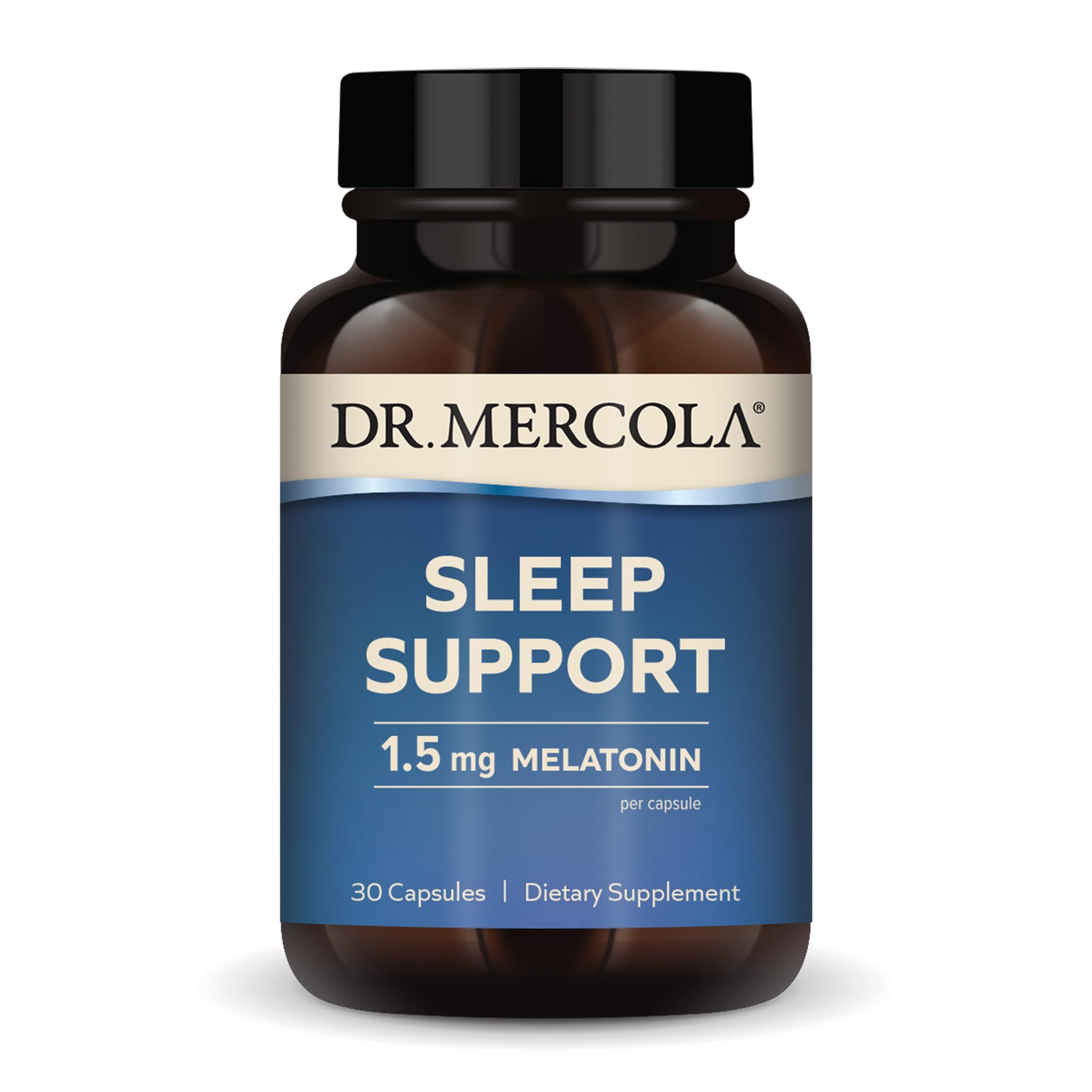 Dr. Mercola Sleep Support with Melatonin – 1.5 mg per Serving, 30 Servings, Non-GMO
