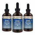 Dr. Mercola Zinc Liquid Drops — 15 mg Zinc, Organic, Immune & Organ Support, 3 Pack