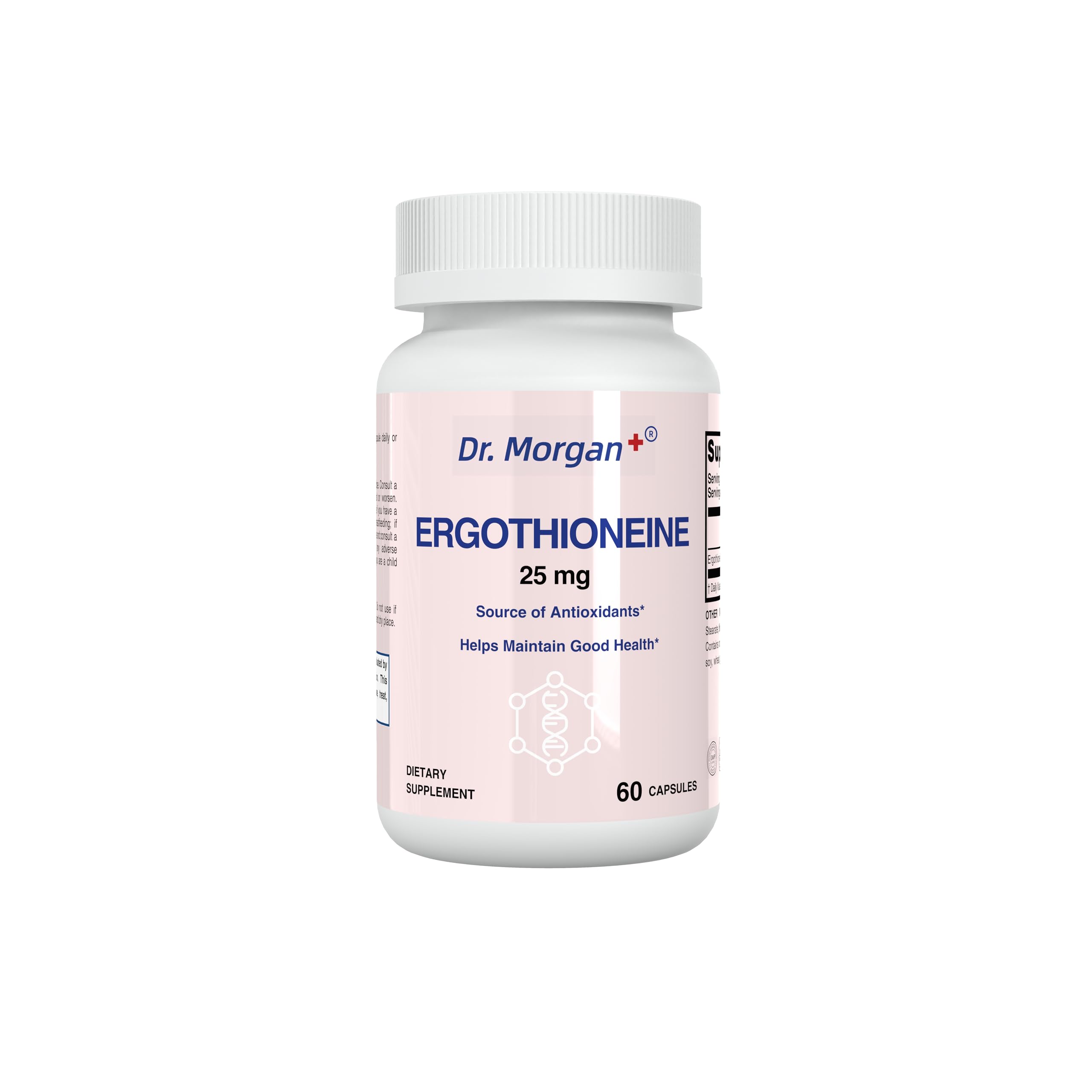 Dr. Morgan Ergothioneine Supplement – 99% Pure Antioxidant Support, Mitochondrial & Cellular Health, 60 Capsules, Made in Canada