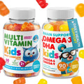 DR. MORITZ Omega-3 Gummies & Kids Multivitamins Bundle – Vegan DHA, Non-GMO