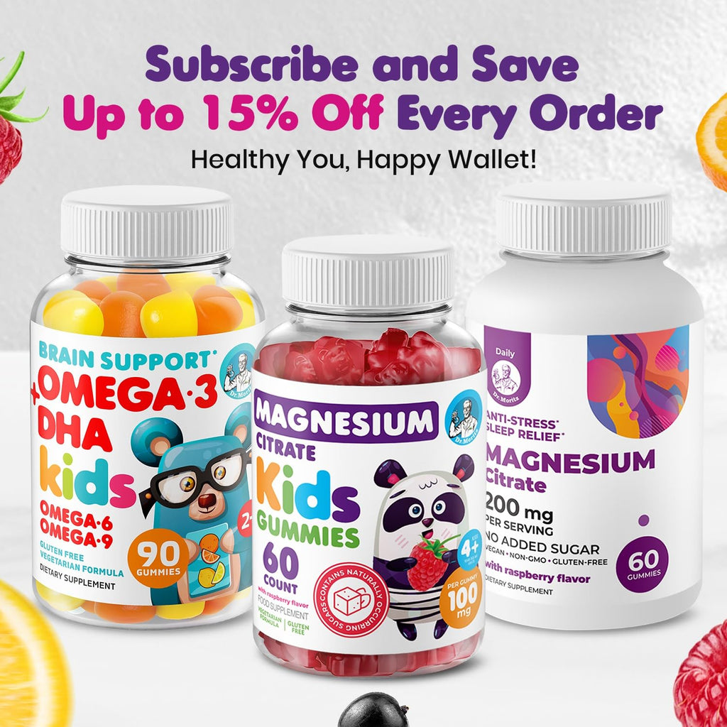 DR. MORITZ Omega 3 Kids Gummies (180 Count) – Vegan, No Fish Oil, Gluten-Free