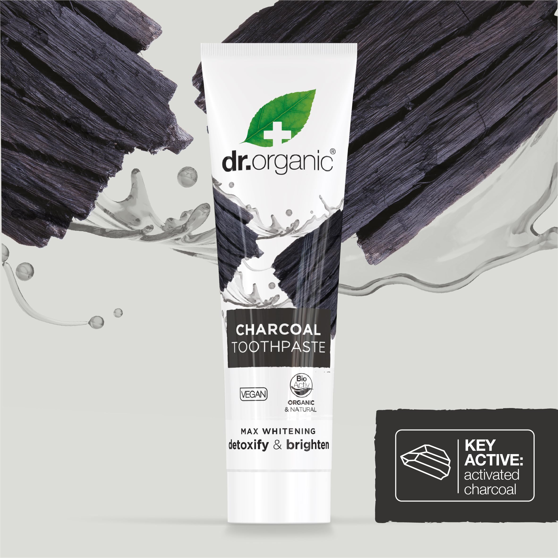 Dr Organic Extra Whitening Charcoal Toothpaste 100ml | Teeth Whitening