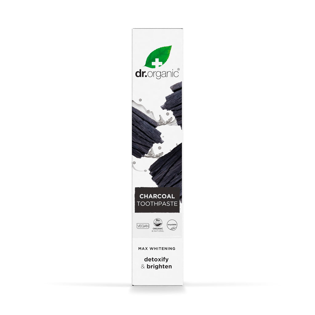 Dr Organic Extra Whitening Charcoal Toothpaste 100ml | Teeth Whitening