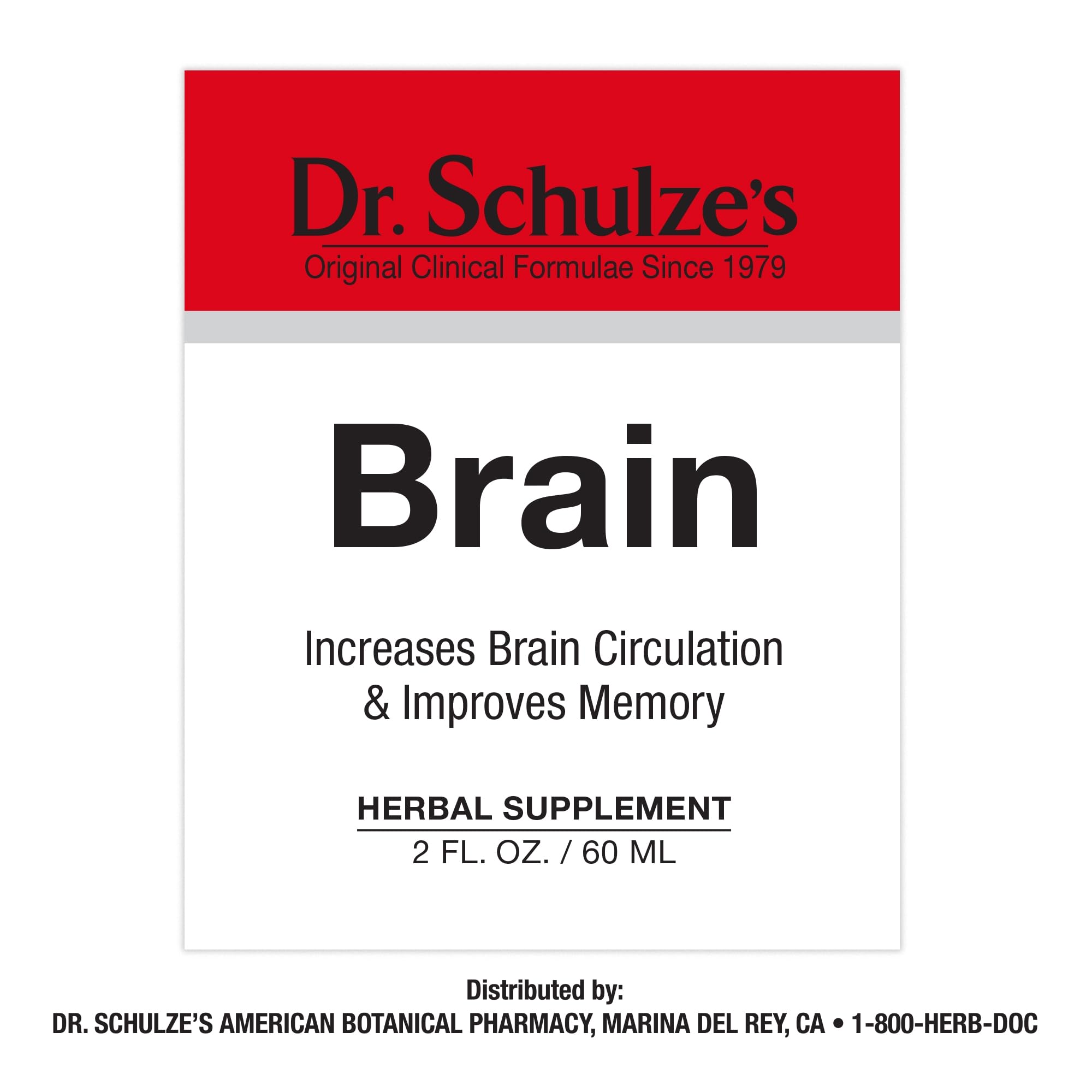 Dr. Schulze's Brain Formula 2 oz - Vegan & Wild-Harvested | Mental Focus
