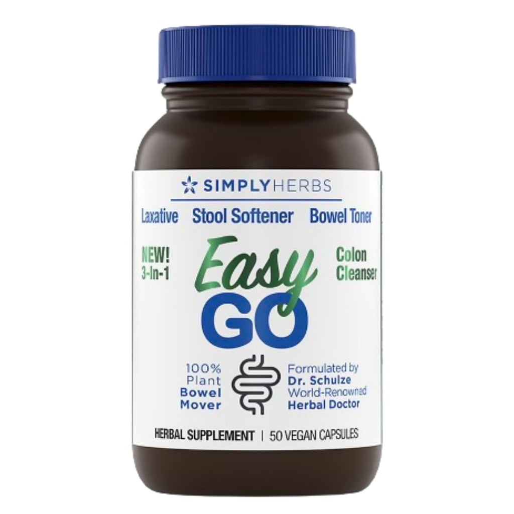 Dr. Schulze's Simply Herbs Easy Go Bowel Mover — Plant-Based Stool Softener & Gentle Laxative