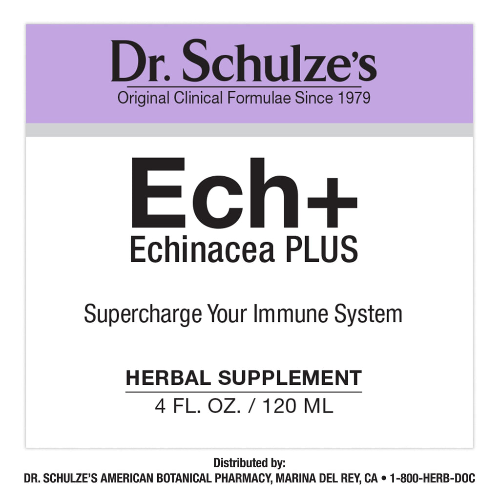 Dr. Schulze's Echinacea Plus - Organic Echinacea Root & Seed, Immune Support, 4 oz