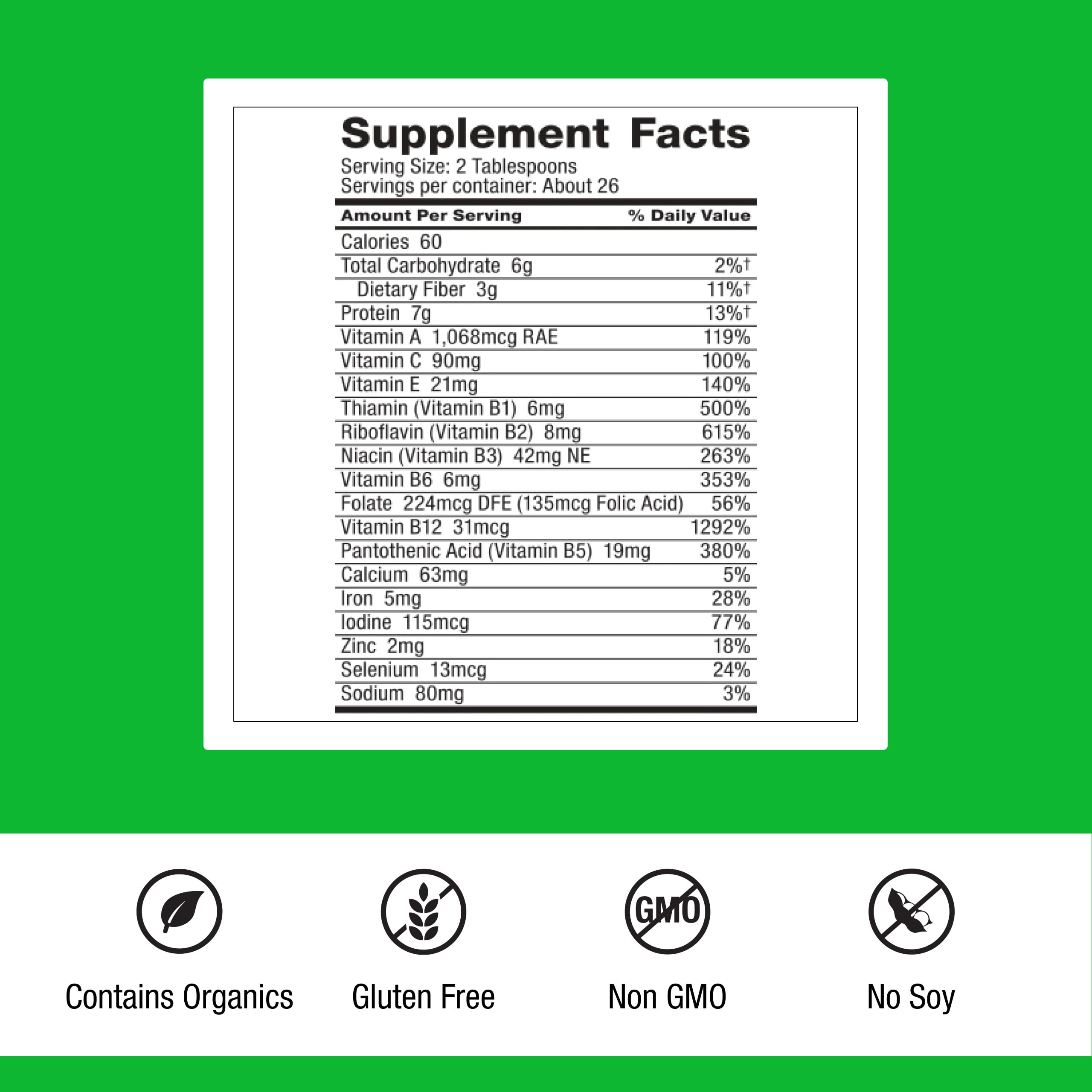 Dr. Schulze's SuperFood Plus – Everyday Plant-Based Multivitamin for Energy & Wellness | Gluten-Free & Dairy-Free | 14 oz 2-Pack