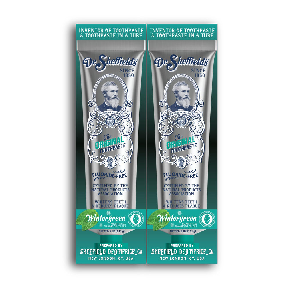 Dr. Sheffield’s Certified Natural Toothpaste (Wintergreen) – Fluoride Free 2-Pack