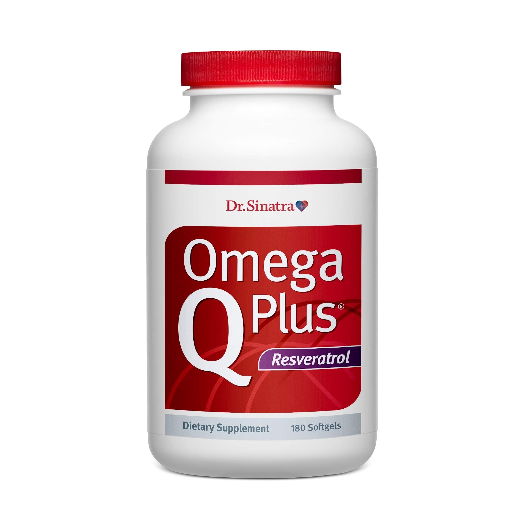 Dr. Sinatra Omega Q Plus Resveratrol - Omega-3 + CoQ10 + Resveratrol for Heart & Whole-Body Health (180 Softgels)
