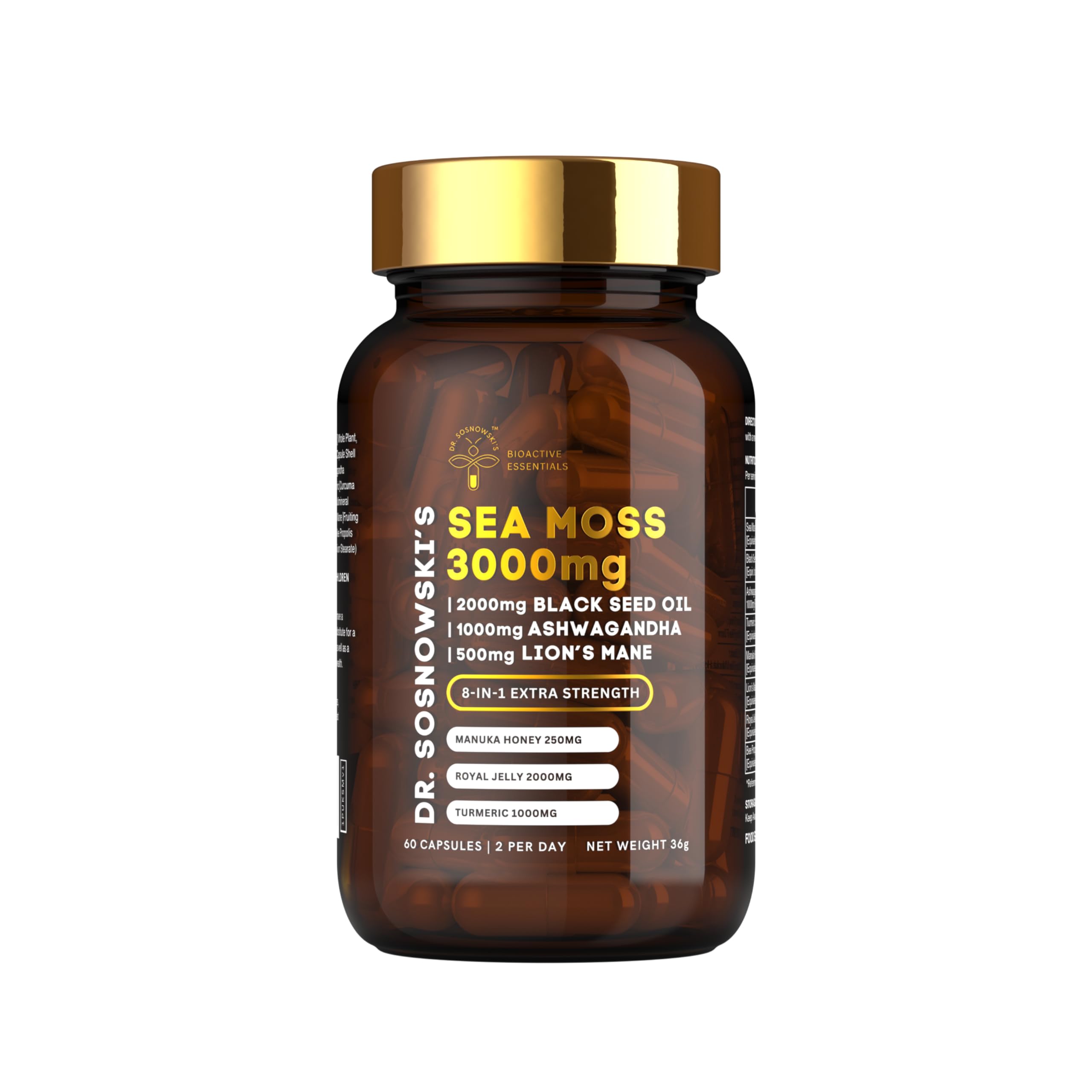 Dr Sosnowski's BioActive Sea Moss 8-in-1 Formula | 60 Capsules