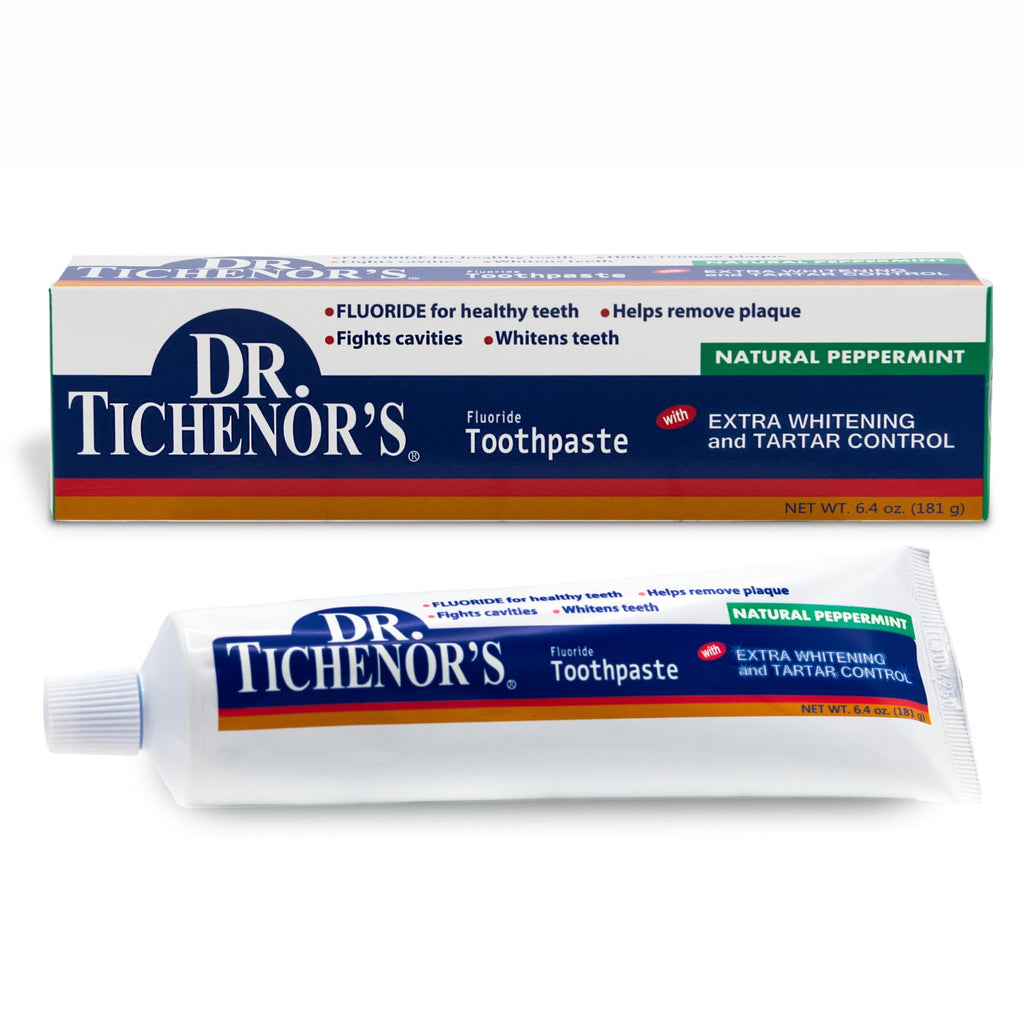 Dr. Tichenor's Extra Whitening Toothpaste – Fluoride, Whitening & Plaque Removal | 6.4 oz Pack of 2
