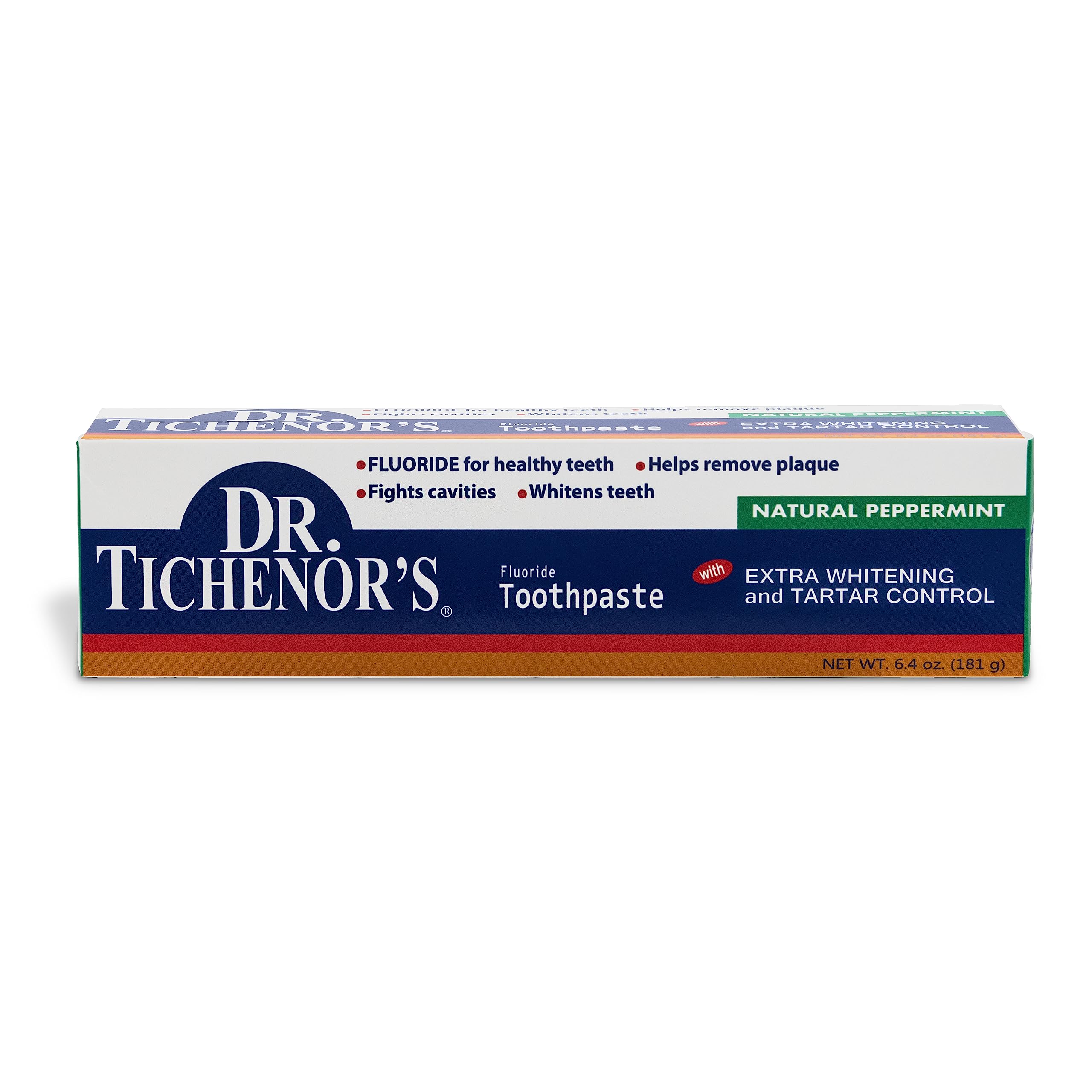 Dr. Tichenor's Extra Whitening Toothpaste – Fluoride, Whitening & Plaque Removal | 6.4 oz Pack of 2