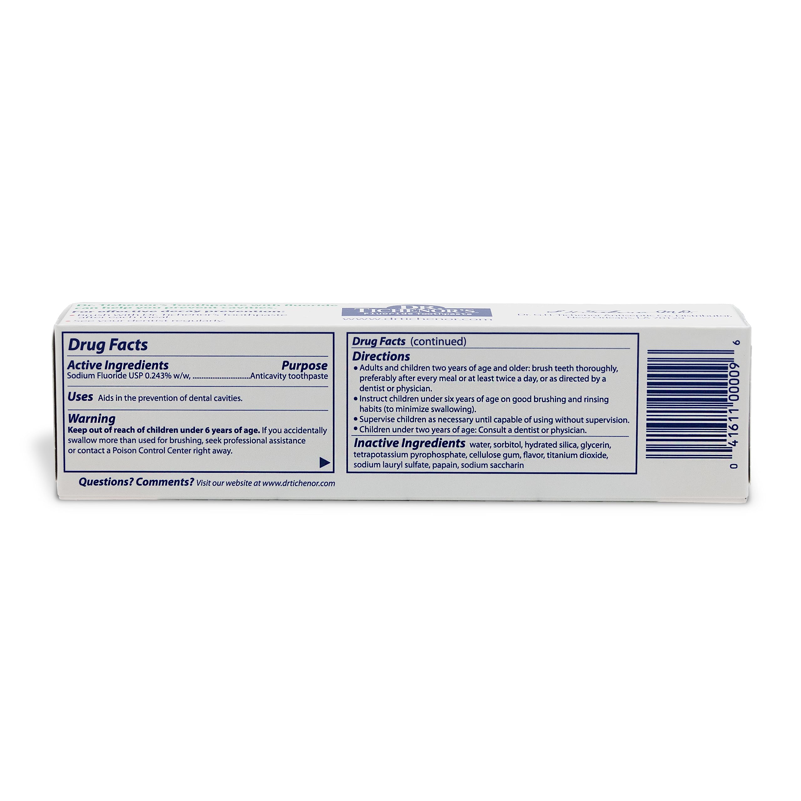 Dr. Tichenor's Extra Whitening Toothpaste – Fluoride, Whitening & Plaque Removal | 6.4 oz Pack of 2