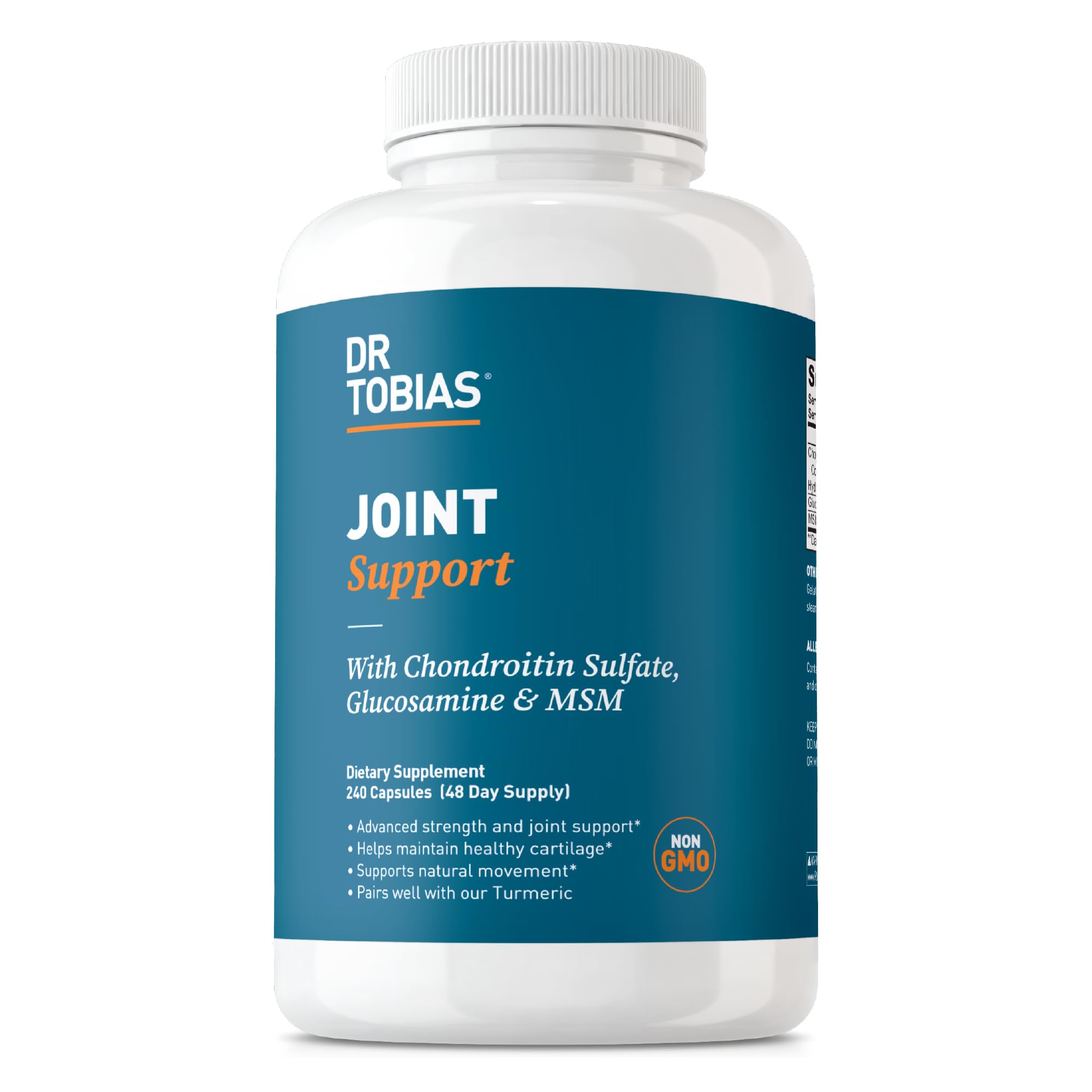 Dr. Tobias Joint Support - Glucosamine, Chondroitin & MSM, 240 Capsules