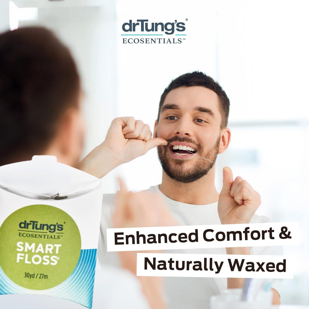 Dr. Tungs Smart Floss - 30 Yards - Case of 6 | Cardamom Flavored Dental Floss