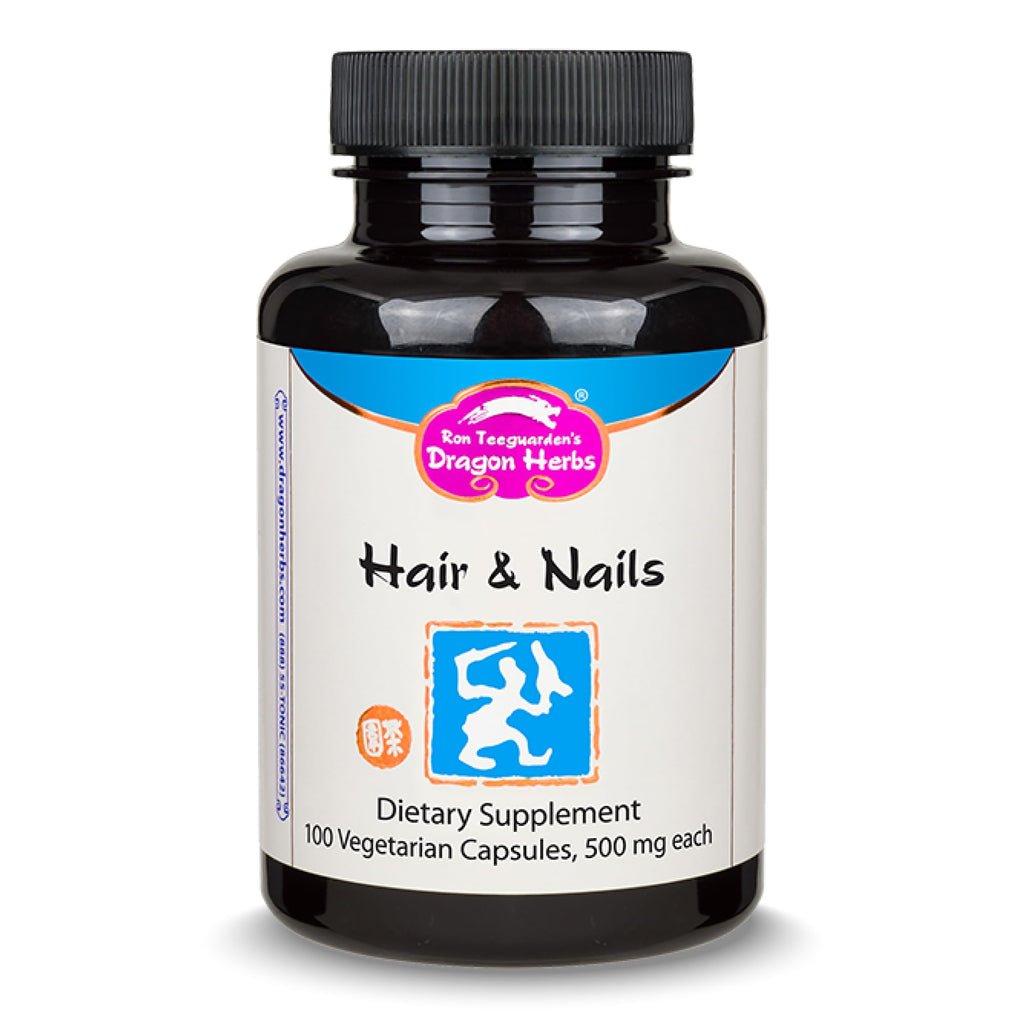 Dragon Herbs Hair and Nails | All Natural Supplement to Support Hair, Nails, Healthy Aging, and Circulation | All Natural Ingredients, Non-GMO (100 Capsules, 500 mg Per Capsule)