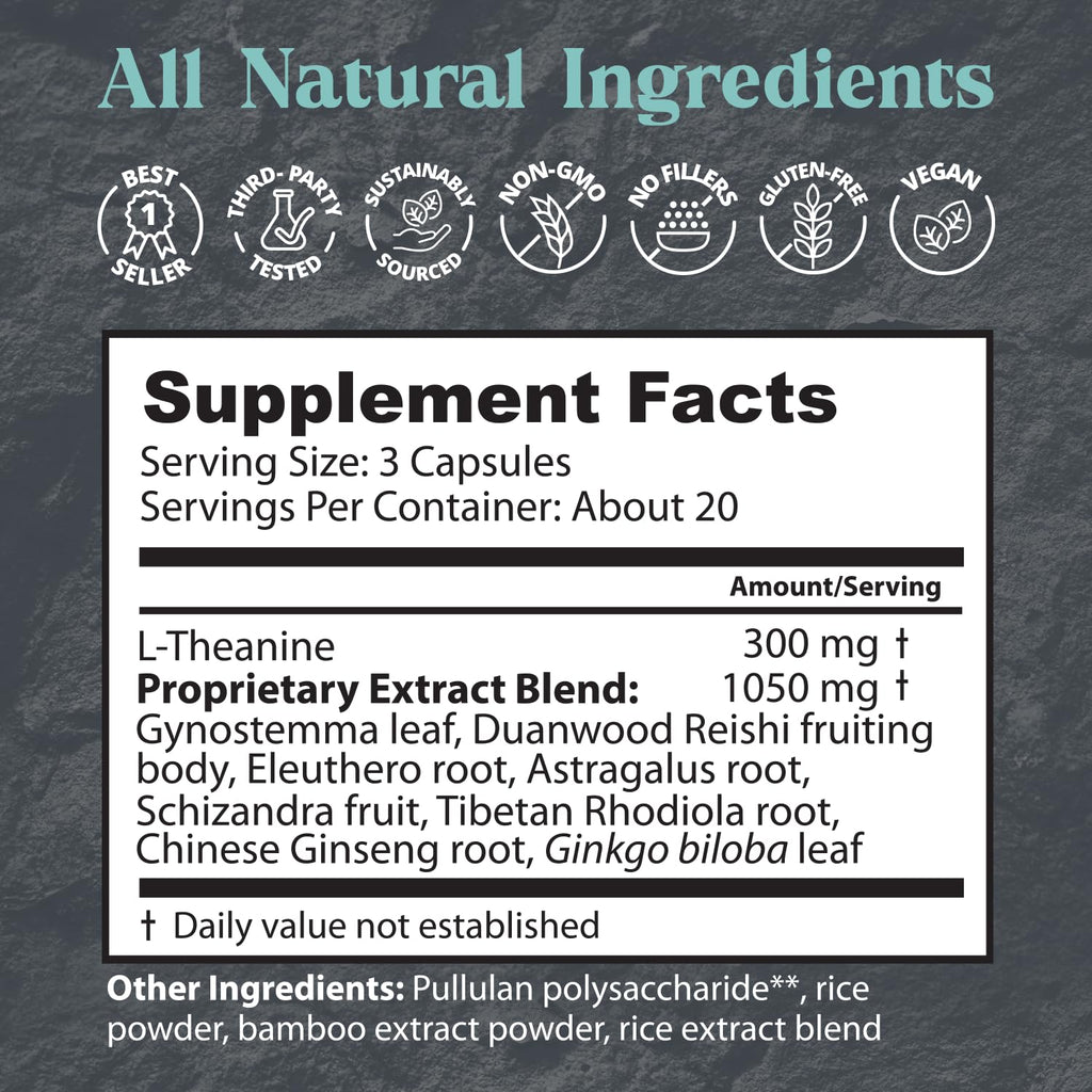 Dragon Herbs Tao in a Bottle Capsules – Stress, Mood & Focus Support (60 Capsules, 450 mg Each)