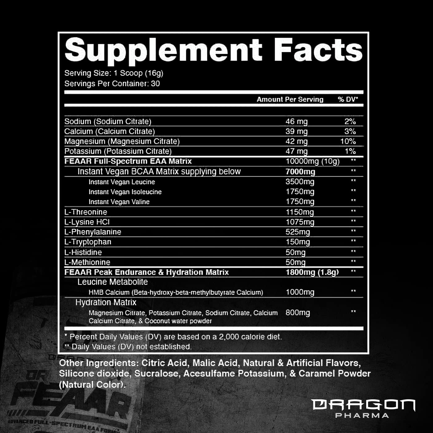 DRAGON PHARMA Dr. FEAAR Advanced Full-Spectrum EAA Matrix – 30 Servings (Grape Juice)