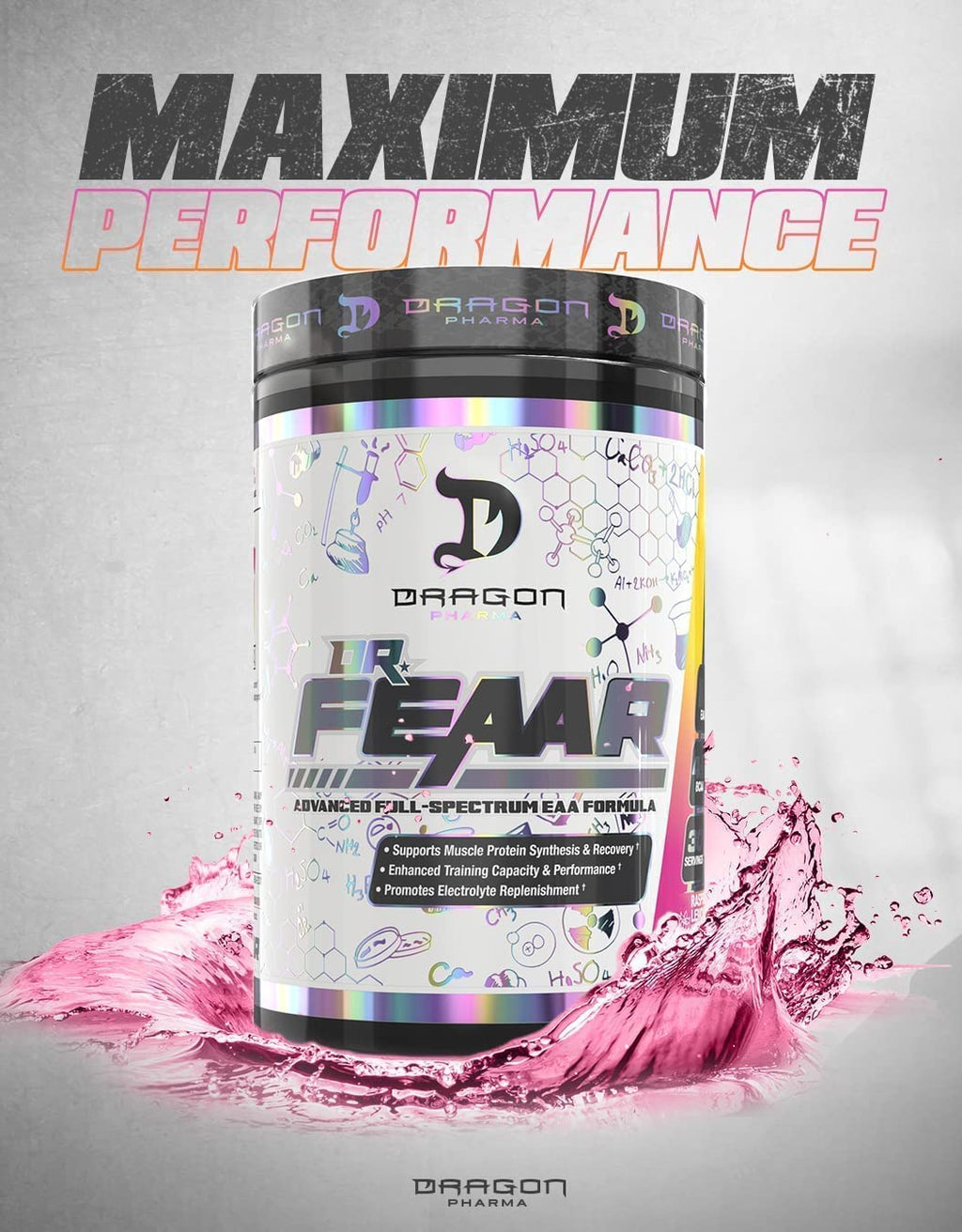 DRAGON PHARMA Dr. FEAAR Advanced Full-Spectrum EAA Matrix – 30 Servings (Grape Juice)