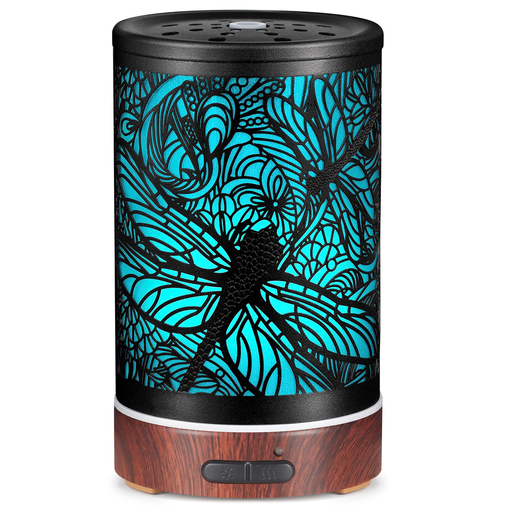 Essential Oils Diffuser - Aromatherapy Dragonfly Diffuser with 7-Color LED Lights
