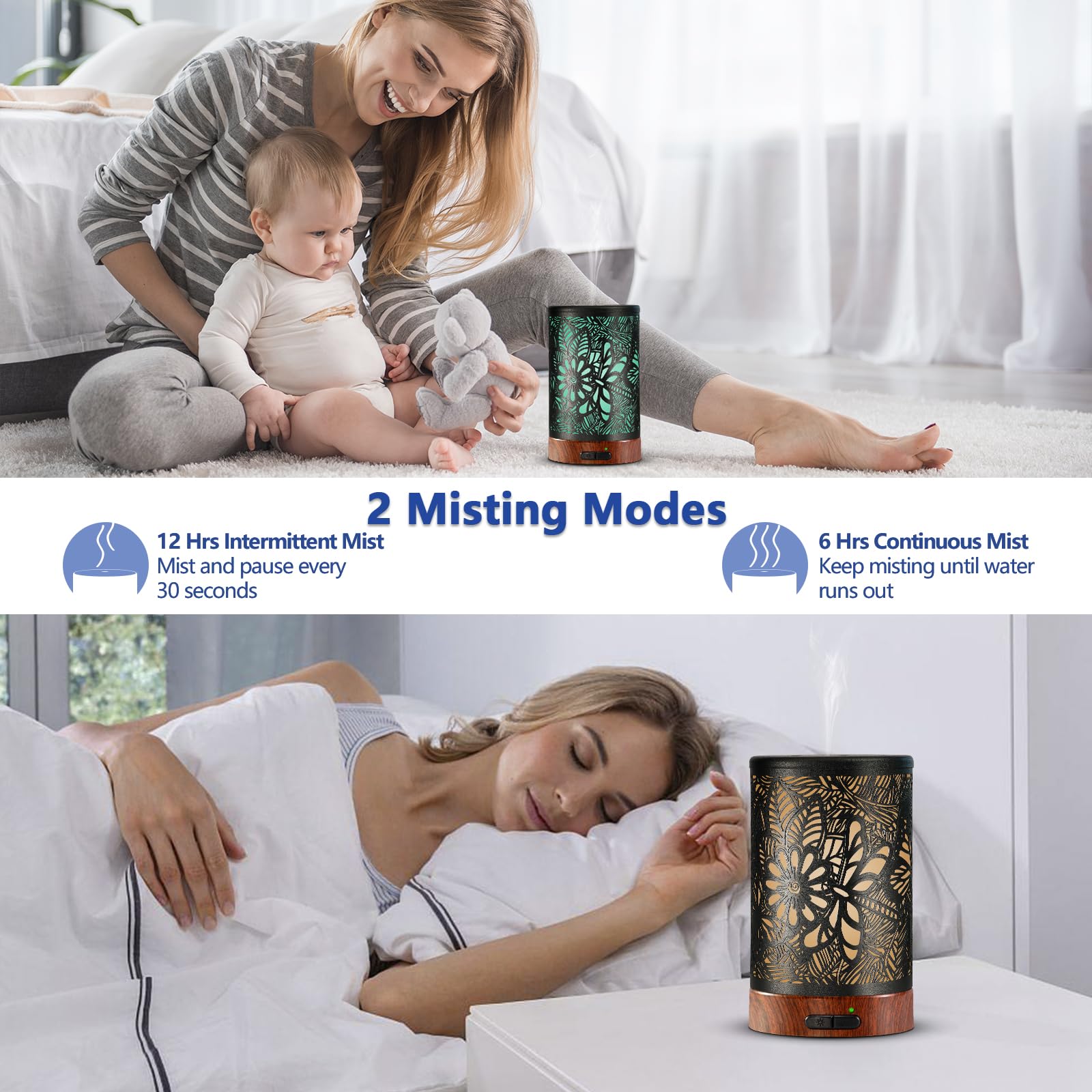 Dragonfly Metal Essential Oil Diffuser 150ml | Ultrasonic Aromatherapy with Auto-Off & 7-Color Lights