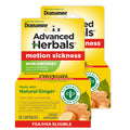 Dramamine Advanced Herbals Motion Sickness Non-Drowsy Capsules – Ginger Relief, 18 Count, 2 Pack