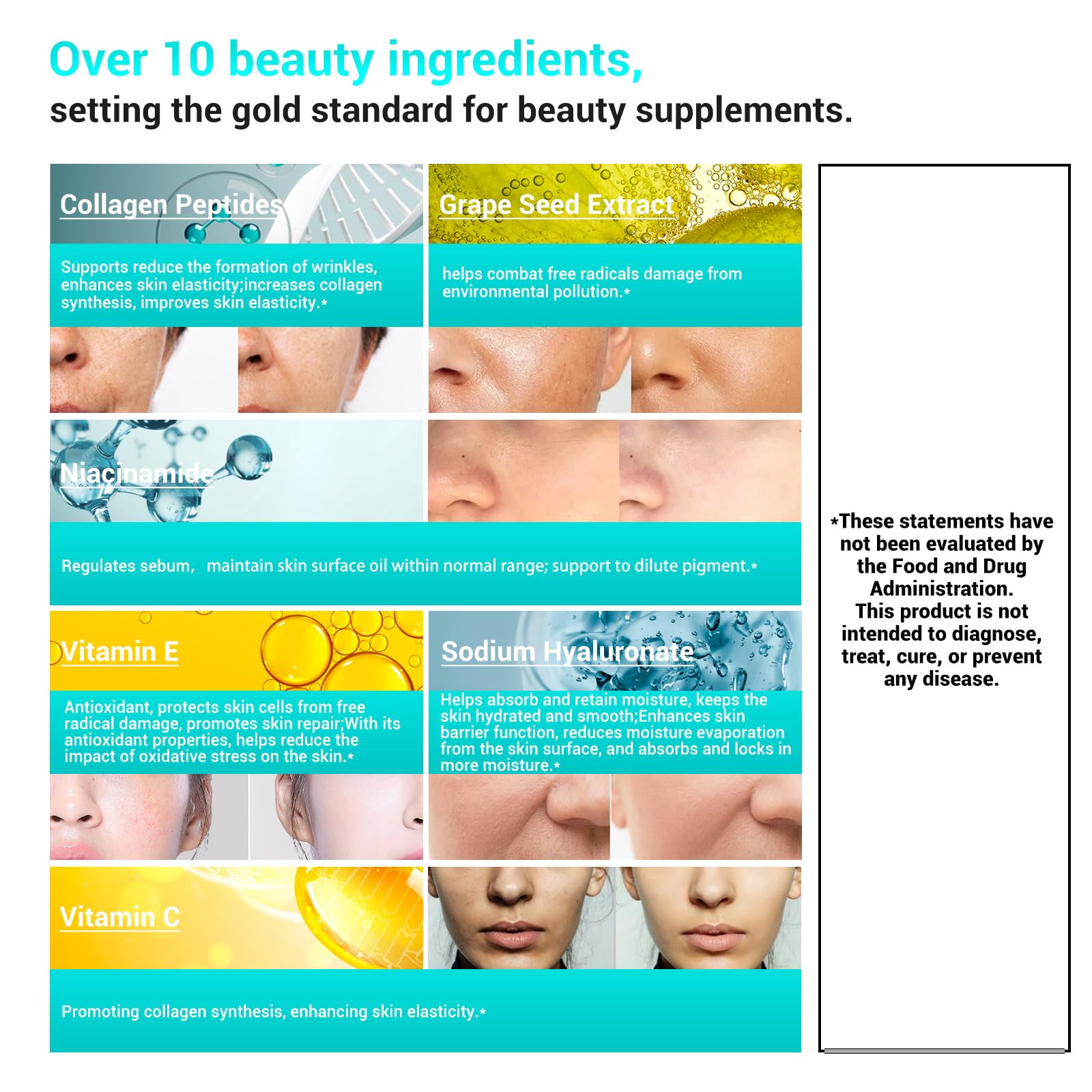 DrBioCare Collagen Peptides for Women | Beauty Vitamin & Mineral Supplement, Made in USA