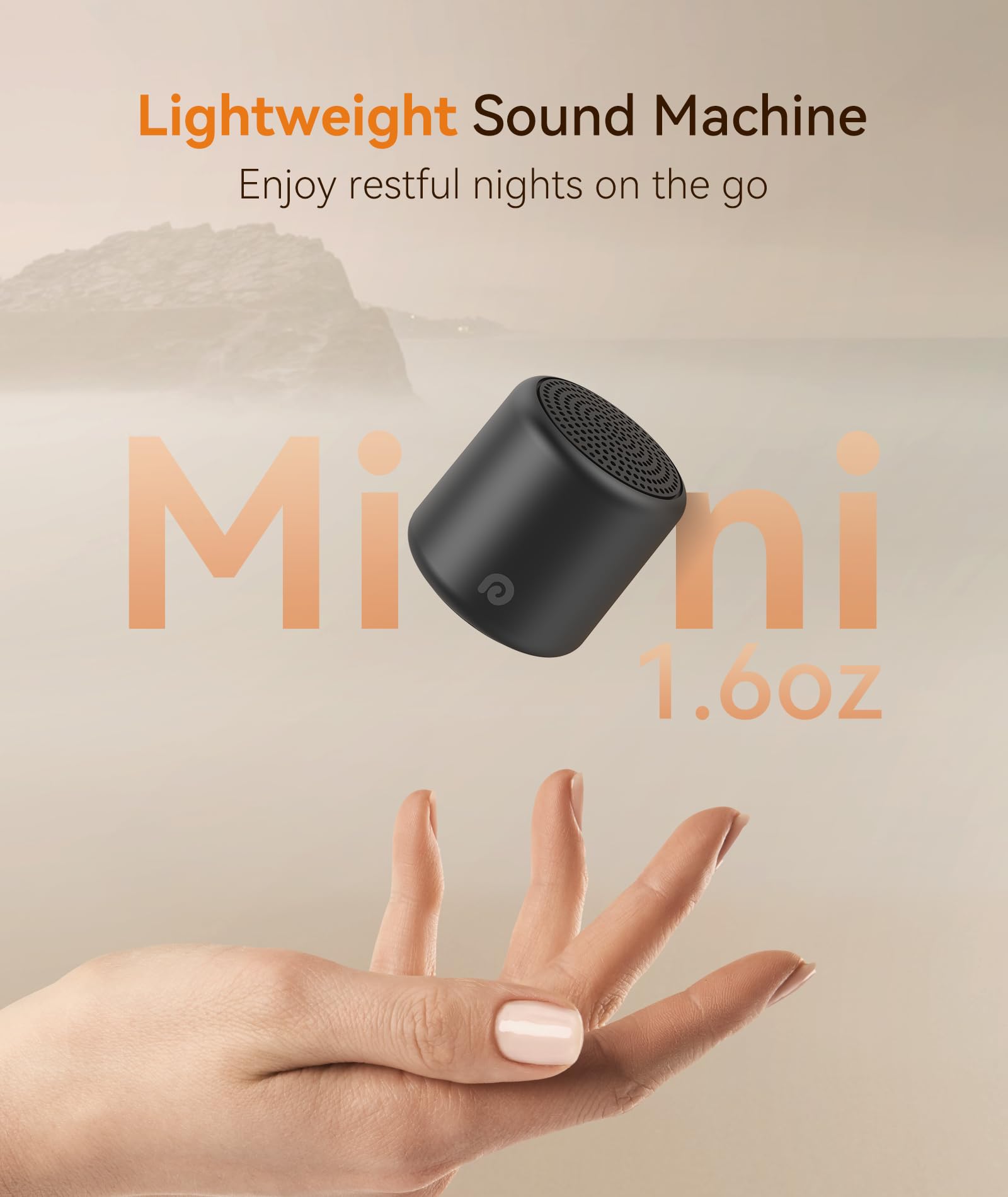 Dreamegg Travel Sound Machine — Ultra-Portable Sleep Aid with 16 Nature Sounds