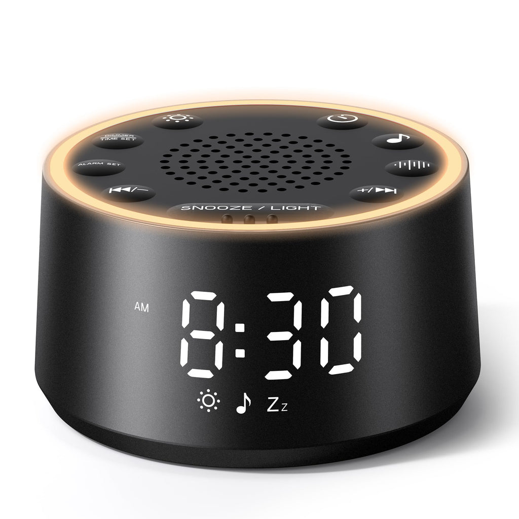 Dreamegg D1 Nova White Noise Sound Machine with Alarm Clock – Travel-Friendly Sleep Aid for Baby & Adults