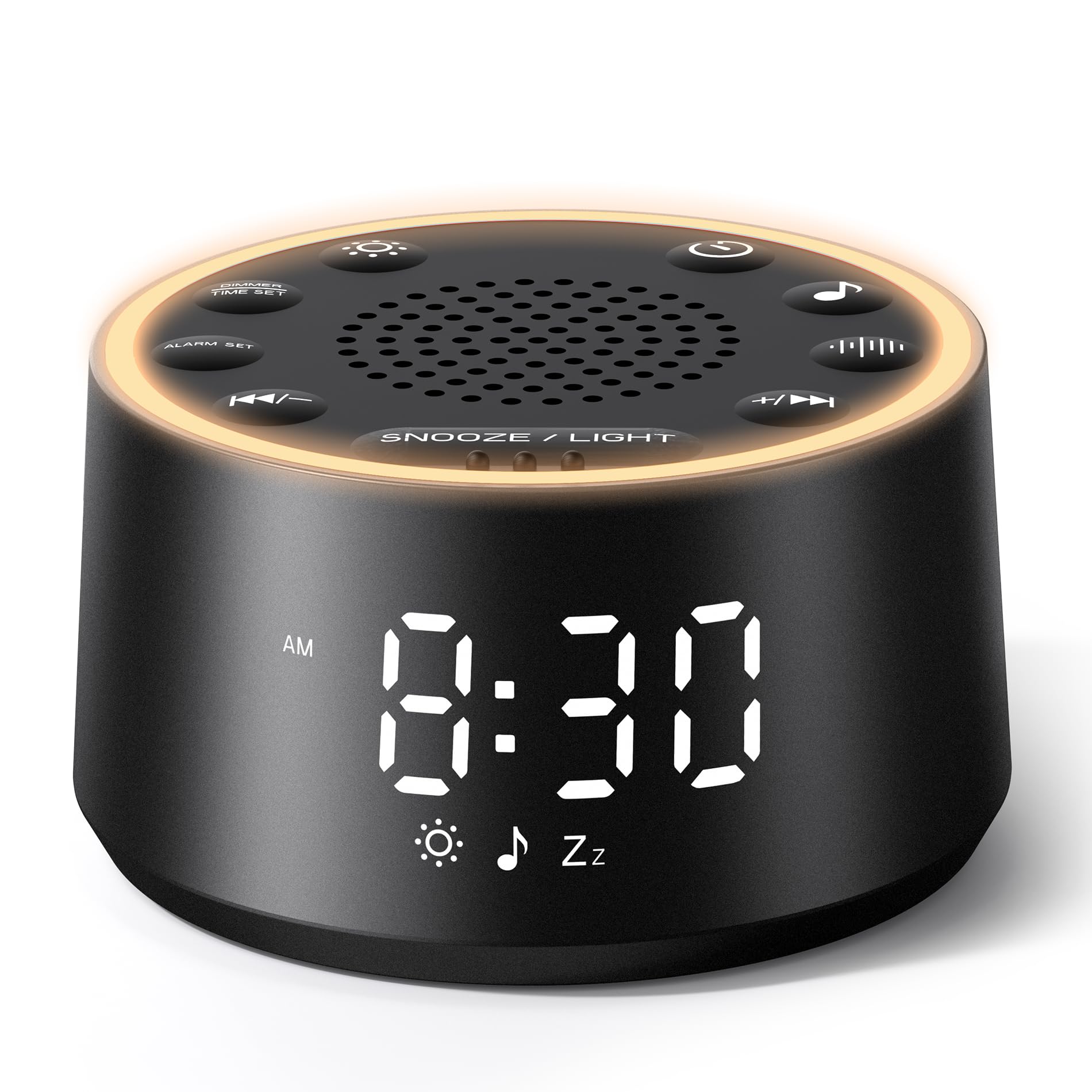 Dreamegg D1 Nova White Noise Sound Machine with Alarm Clock – Travel-Friendly Sleep Aid for Baby & Adults