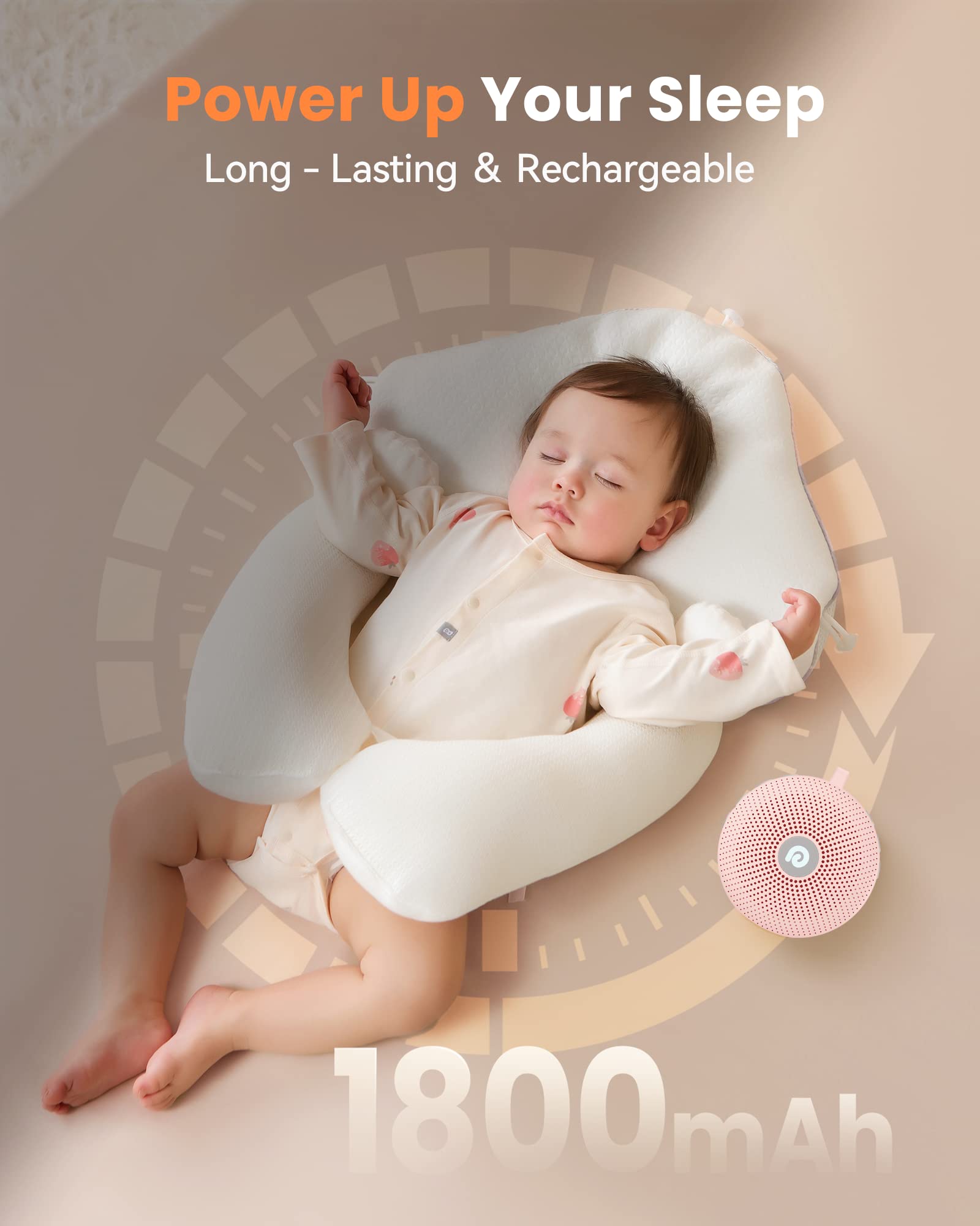 Dreamegg D11 Max Sound Machine – Portable Sleep Therapy with 21 Sounds