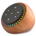DreamSky Sound Machine for Sleep & Focus — 26 Sounds, RGB Night Light, Wood Grain