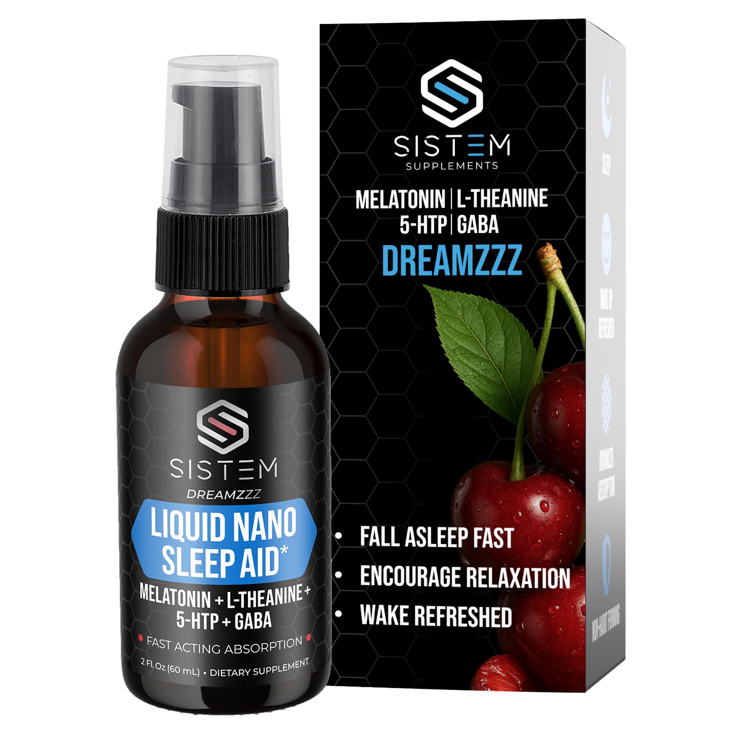 Liquid Nano Sleep Aid Spray with Melatonin, GABA, L-Theanine, 5-HTP | Dreamzzz by Sistem