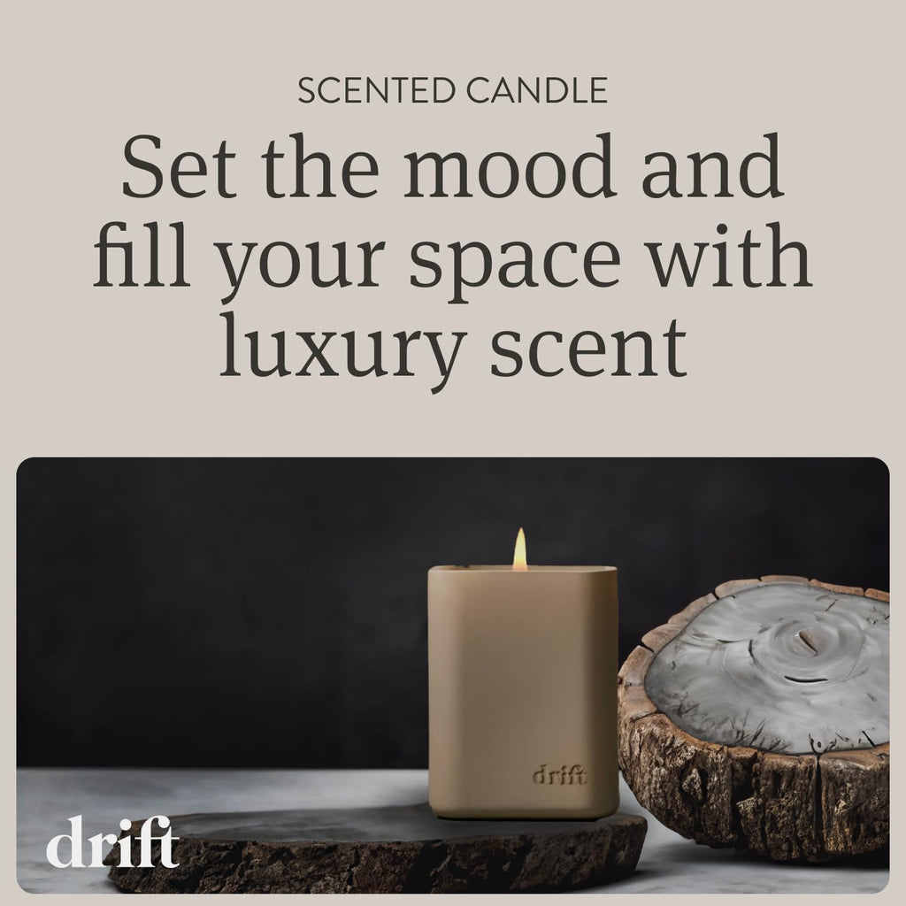 Drift Teak Scented Candle - 10.5 oz, 60 Day Burn Time
