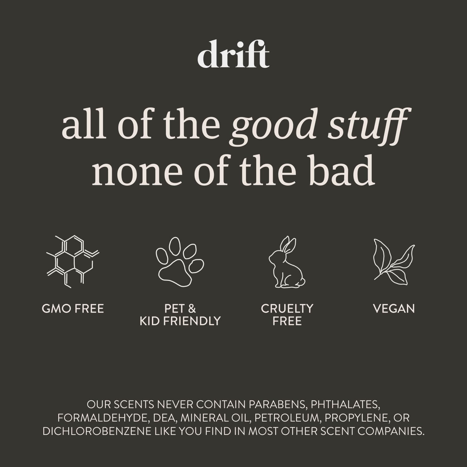 Drift Teak Scented Candle - 10.5 oz, 60 Day Burn Time