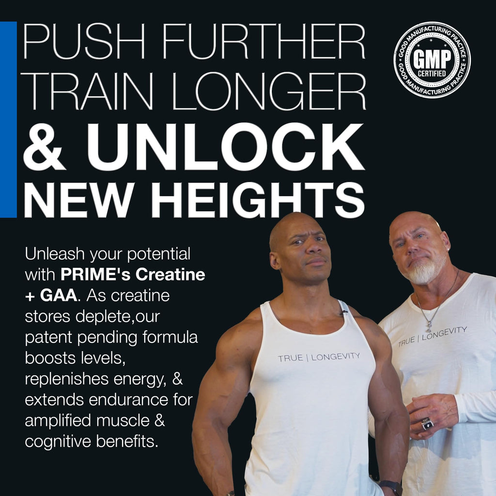DRINK HRW Prime – Men's Health Supplement | Creatine+ GAA + HMB | Peach Mango (30 Servings)