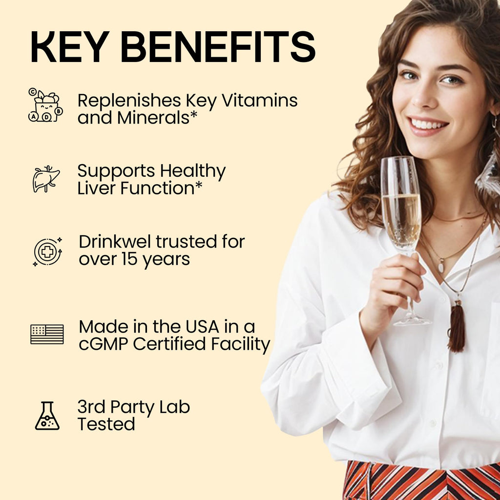 Drinkwel Premium Multivitamin Supplement – 3 x 90 Capsules for Morning Recovery, Liver & Immune Support