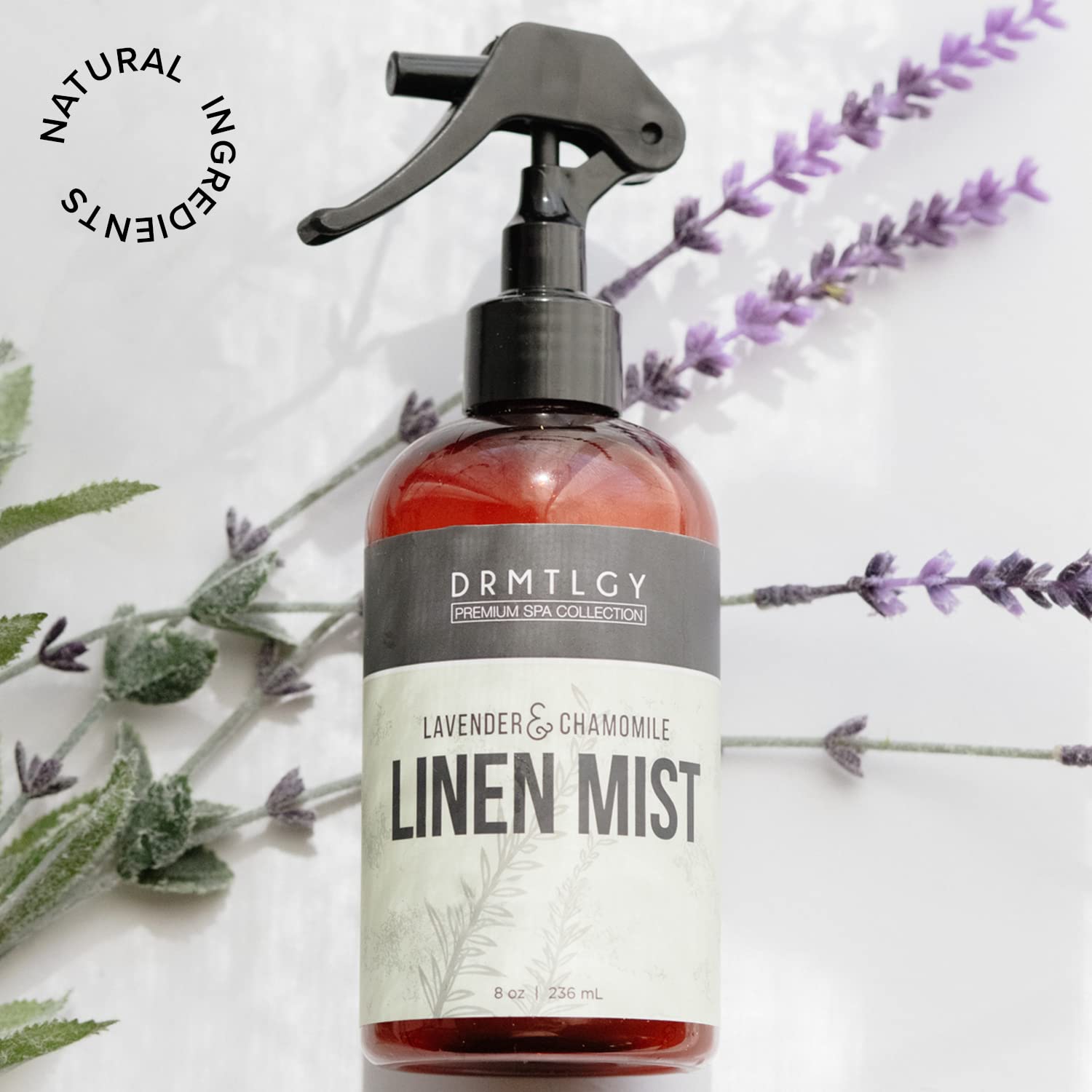 DRMTLGY Lavender Linen Mist & Room Spray – Pure Lavender & Chamomile, 8 oz