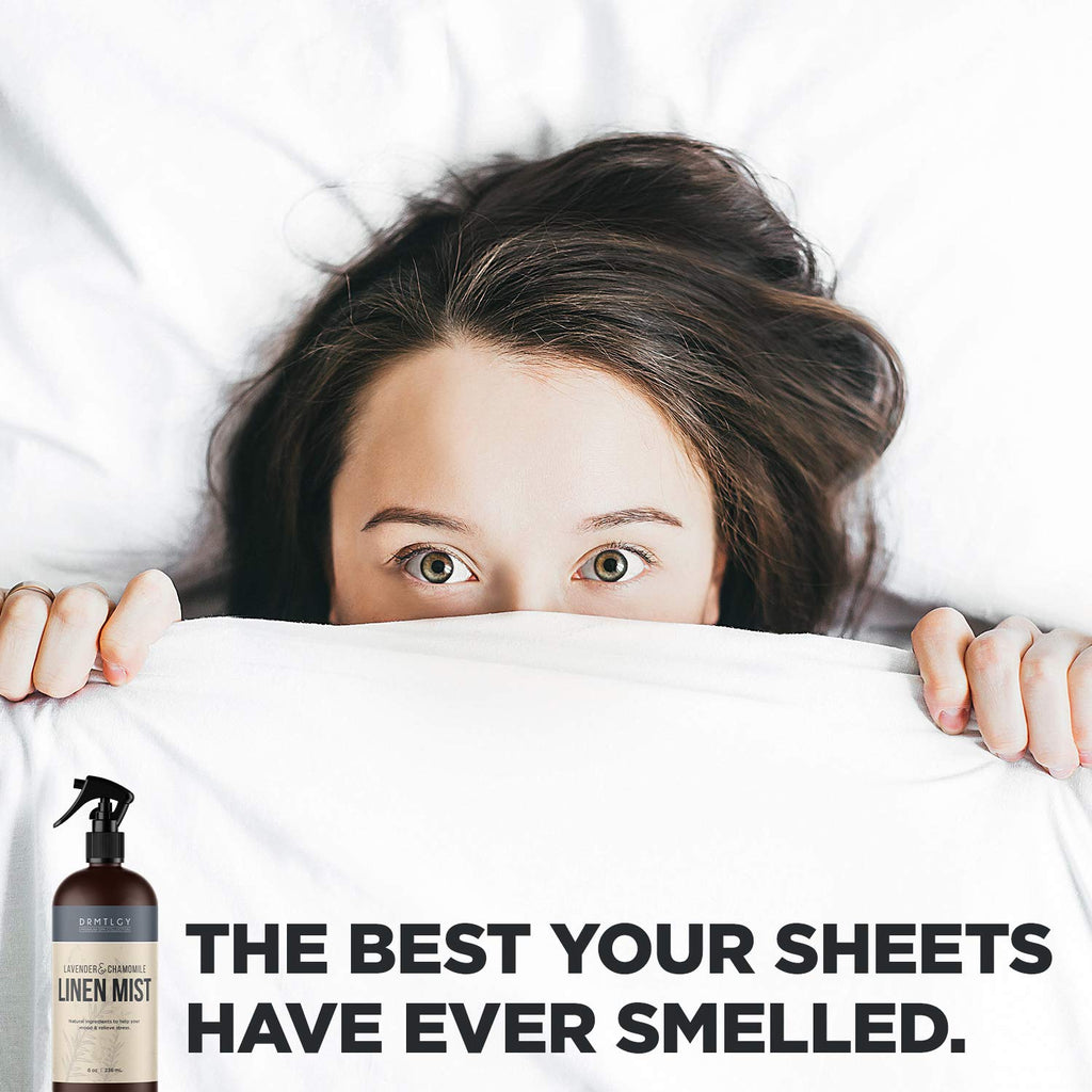 DRMTLGY Lavender Linen Mist & Room Spray – Pure Lavender & Chamomile, 8 oz