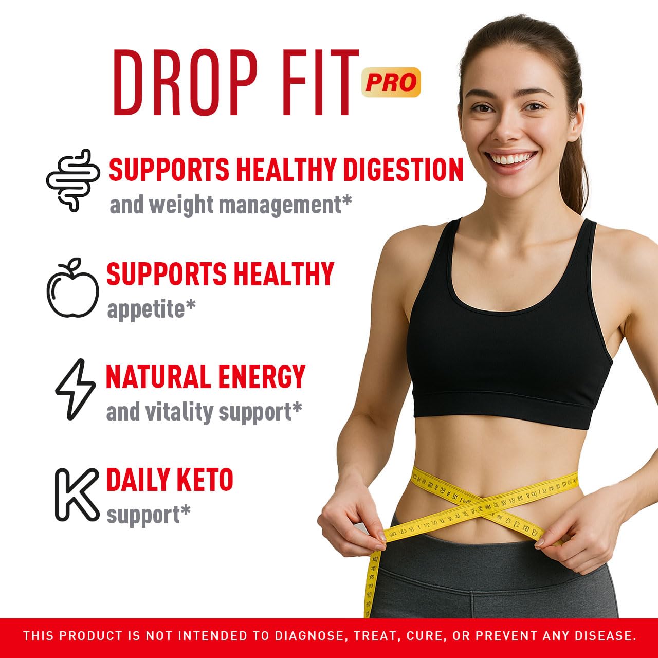 (3 Pack) Drop Fit Pro Drops - All Natural Liquid Drops Supplement | Drop Fit Pro - 3 Bottles for 3 Months