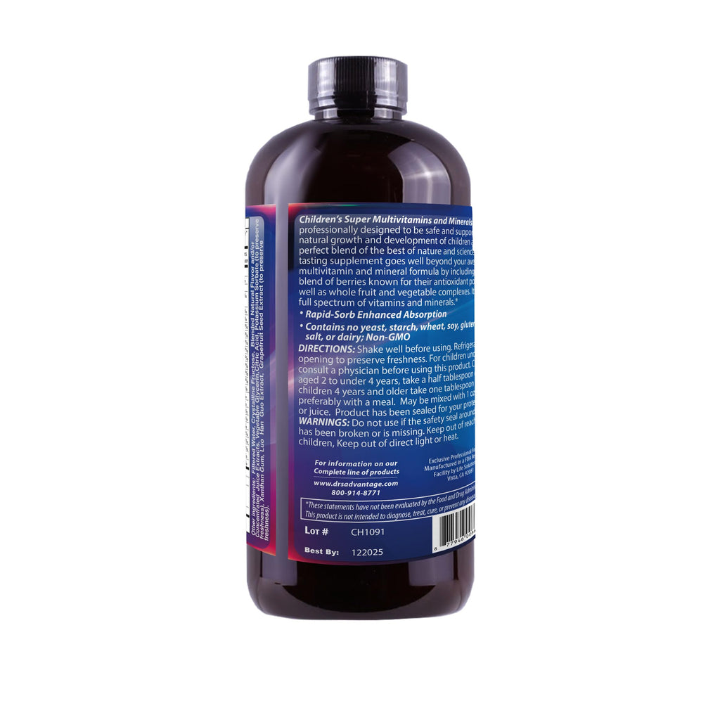 Dr's Advantage DA862 Liquid Children's Multivitamin and Minerals - 16 oz