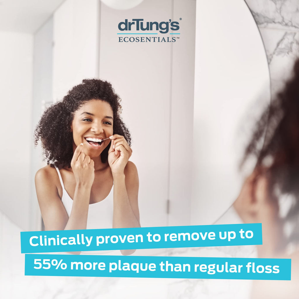 drTung's Smart Floss, 30 yds - Natural Cardamom Flavor (6 Pack, Colors May Vary)