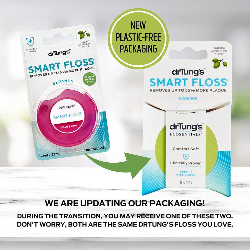 DrTung's Smart Floss – Natural, PTFE & PFAS Free Cardamom Floss (Pack of 30)