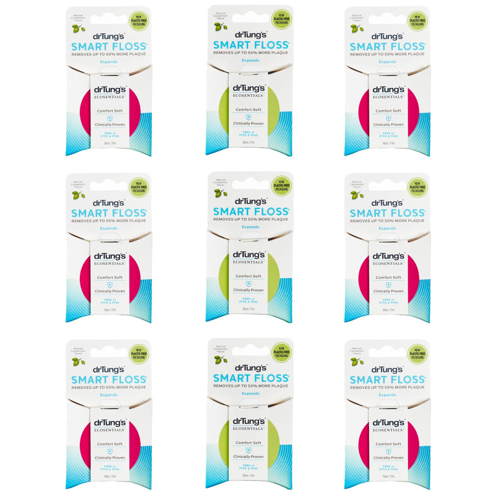 DrTung's Smart Floss - Natural Expanding Cardamom Floss (Pack of 9)
