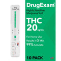10 Pack DrugExam THC 20 ng/mL Urine Test Kit – Highly Sensitive Marijuana Detection