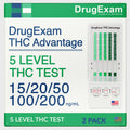 2 Pack DrugExam Multi Drug Screen Test – THC Urine Test, Easy to Use, Detailed Instructions Included (2)